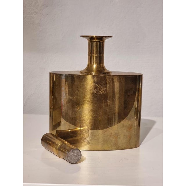 Vintage Swedish Gilded Brass Flask by Pierre Forssell, 1890s For Sale - Image 5 of 6