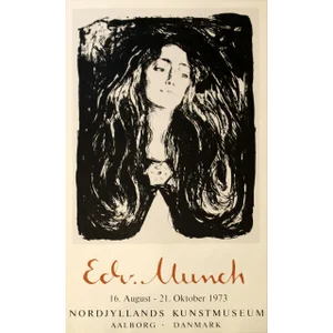 1973 Edvard Munch Nordjyllands Kunstmuseum Exhibition Poster