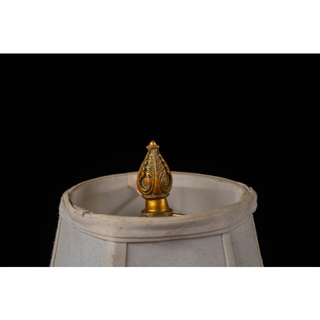 Late 20th Century Art Deco Revival Chryselephantine Style Figural Lamp For Sale - Image 9 of 11