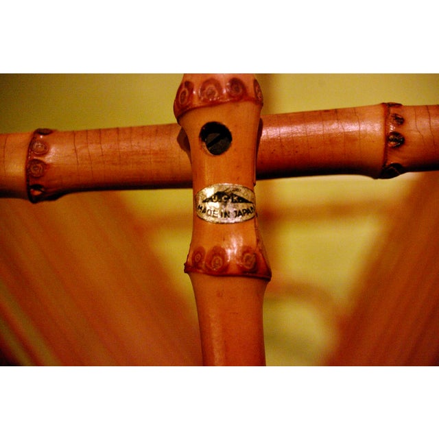 Japanese Bamboo Magazine Rack, 1950s For Sale - Image 4 of 7