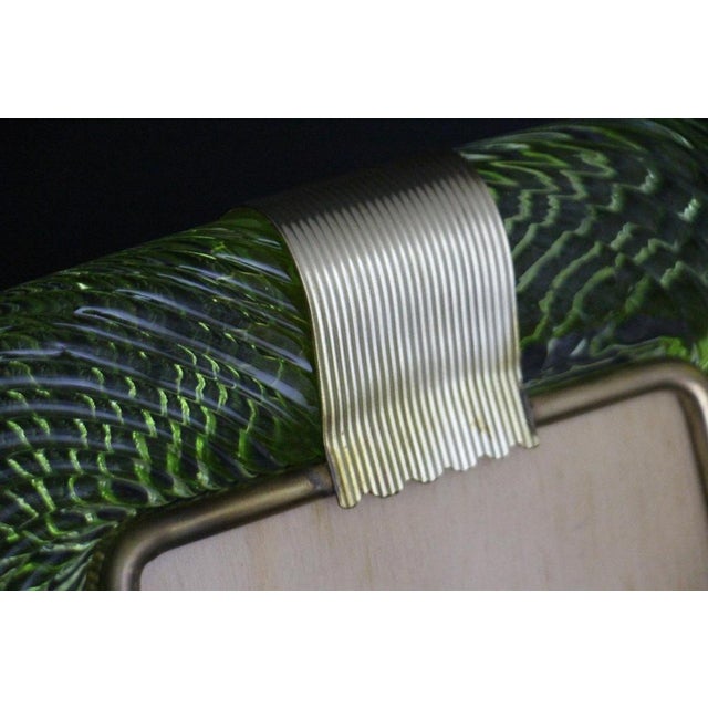 Olive Green Murano Glass Photo Frame, 2000s For Sale - Image 13 of 14