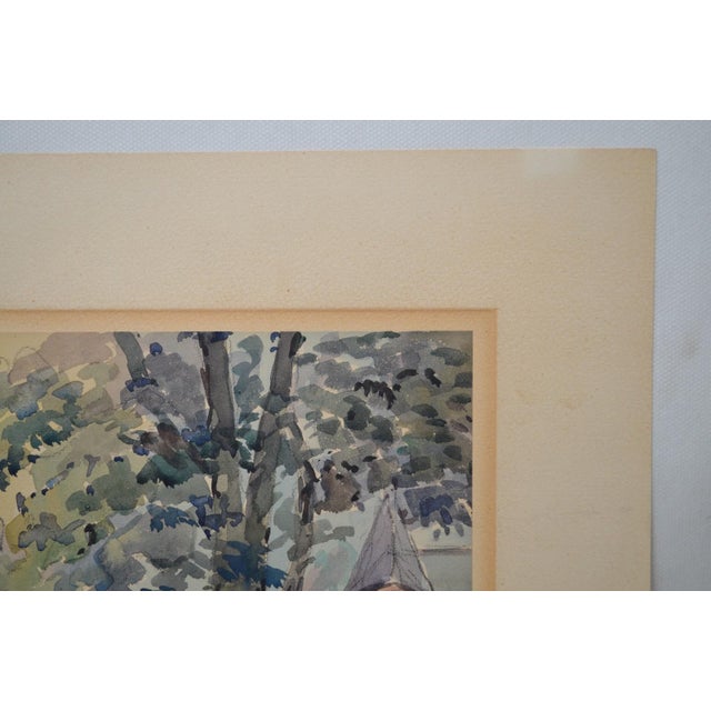 Georges Massie (French 1900-1975) Watercolor "Bagnoles De L'orne. Thermal Establishment", 1957, Signed For Sale - Image 6 of 13