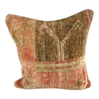 20 x 20 Rug Pillow Tranquil Harbor Turkish Pillow Cushion Cover For Sale