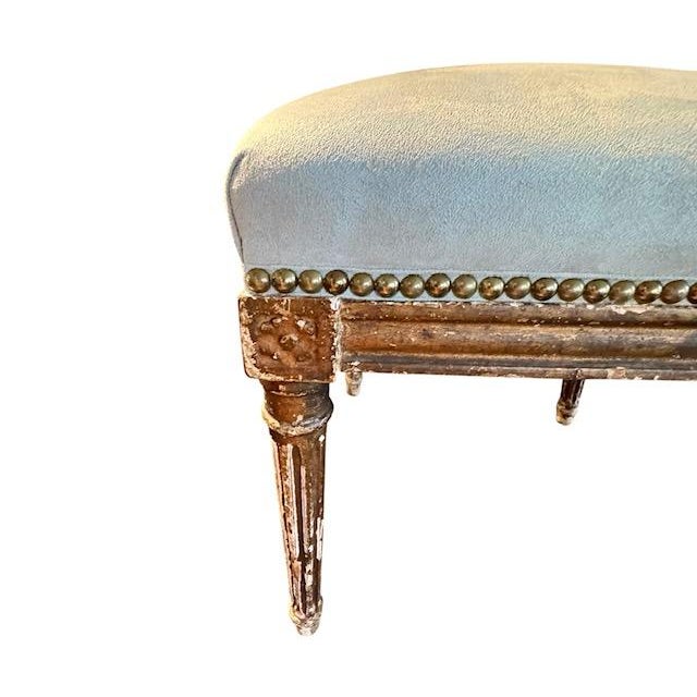 Blue Circa 1860 French Louis XVI Boudoir Chair For Sale - Image 8 of 13
