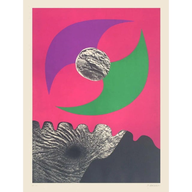 1970s "There Was Morning" Lithograph by Jean Piaubert For Sale