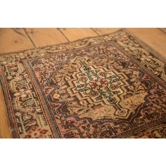 Vintage Josan Sarouk Square Rug Mat - 1'10" x 2' For Sale - Image 12 of 13