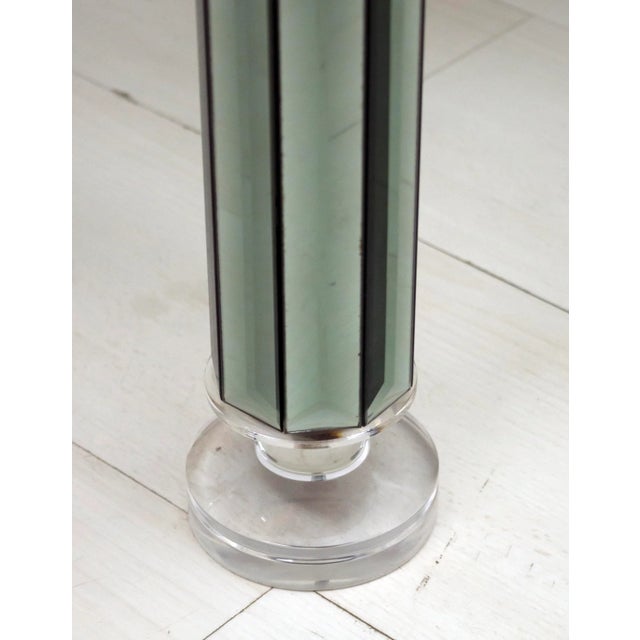 Round Italian Modern Crystal and Mirrored Glass Dining Table by Zelino Poccioni for MP-2, 1980s For Sale - Image 11 of 12