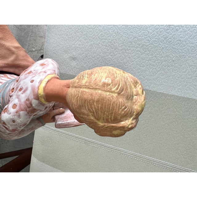 1950s Margit Kovács Stylized Reading Girl Clay Sculpture Budapest Hungary For Sale - Image 13 of 15