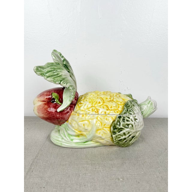 VIETRI Vintage Vietri Vegetable Rabbit Tureen For Sale - Image 4 of 11