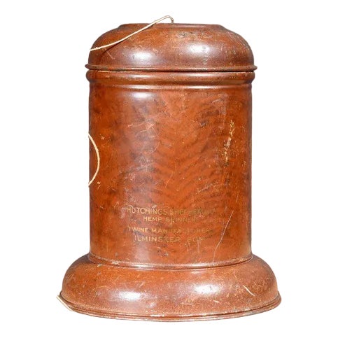 Victorian Toleware Twine Box by Hutchings for Shepherd & Co., Ilminster, Somerset, 1900s For Sale