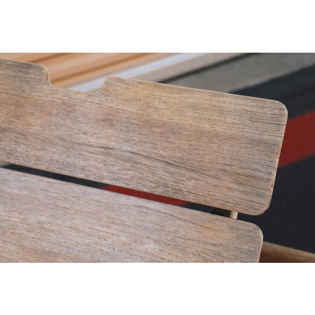 Studio Tolvanen Terassi Teak Chaise Lounges — Pair, Contemporary Outdoor Design For Sale - Image 16 of 18