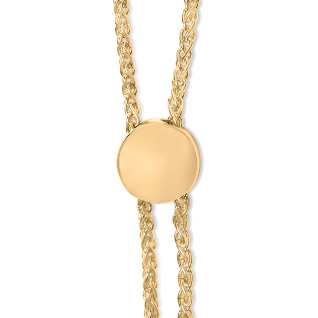 Haus of Brilliance Gold Vermeil Diamond Accent Heart Infinity Bolo Bracelet For Sale - Image 4 of 4
