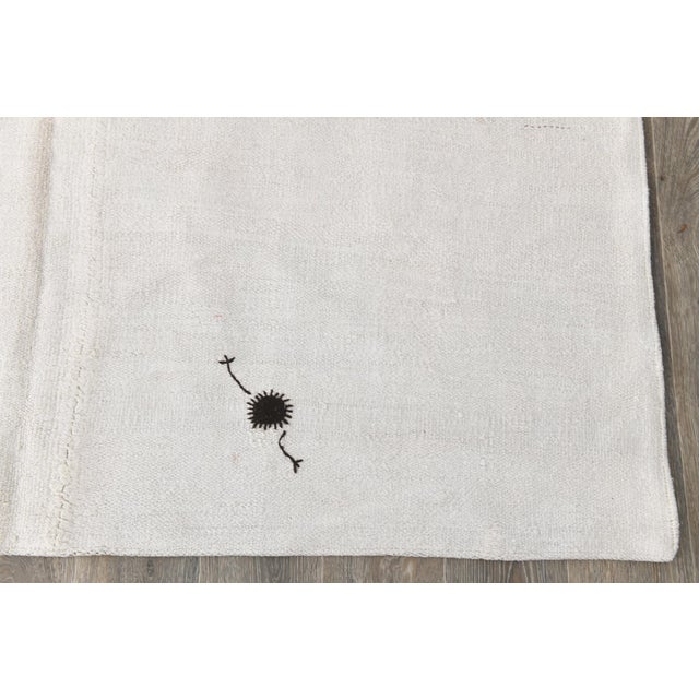 Vintage Handmade Hemp Kilim Rug For Sale - Image 9 of 12
