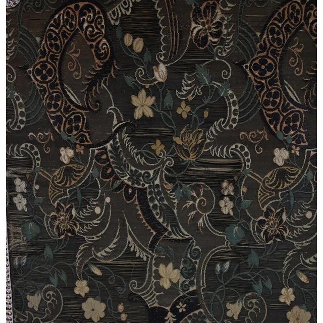 Wood Fabric and Mahogany Screen, 1890s For Sale - Image 7 of 18