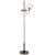 J. Randall Powers by Visual Comfort Signature Hargett Bridge Arm Floor Lamp in Bronze with Linen Shade For Sale