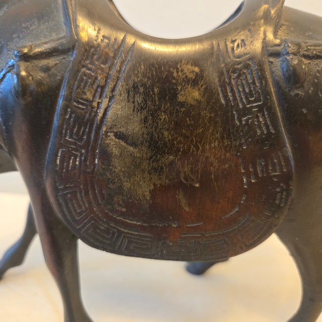 Antique Bronze Scholar on Horse Incense Burner 1800 Ad With Original Bill of Sale From Yamanaka & Co LTD Kyoto For Sale - Image 17 of 17