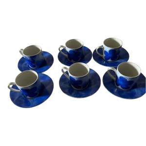 Vintage German Porcelain Konitz Demitasse Cups Set- 12 Pieces