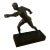 Antique 19th Century French Grand Tour Bronze Figure of an Athlete Mounted on Original Black Slate Base For Sale