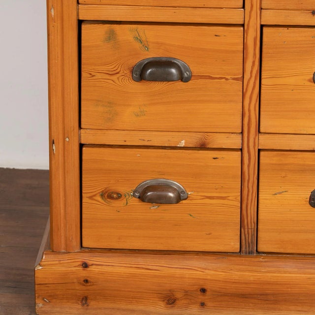 Antique Pine Apothecary Cabinet Chest of 18 Drawers, Denmark, Circa 1880 For Sale - Image 4 of 8