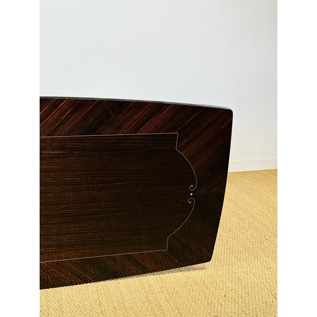 Wood Art Deco Dining Table in Macassar Ebony, France, 1940s For Sale - Image 7 of 18