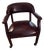 Burgundy Leathersoft Office Chair With Nail Accent on Casters for Mobility For Sale