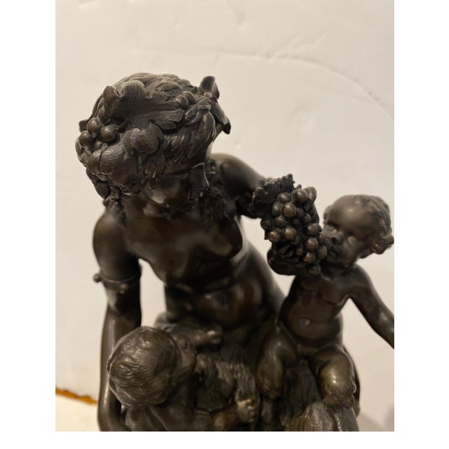 Stone Pair of Magnificent Patinated Bronze Sculptures After Clodian For Sale - Image 7 of 12
