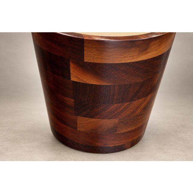 1960s Brazilian Modern Taqueado Ice Bucket in Imbuia & Pau Marfim by Tropic-Art For Sale - Image 18 of 18