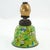 Chinese Qing Chinese Enameled Metal Bell With a Bronze Mandarin Hat Finial For Sale - Image 3 of 9