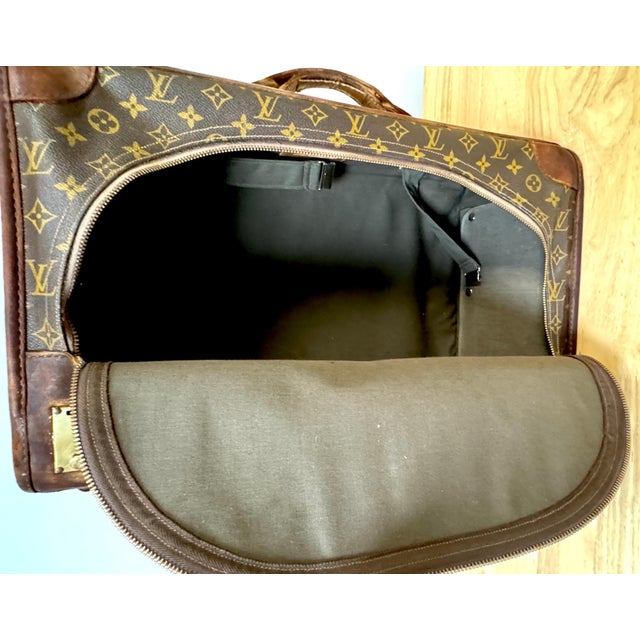 1970s Vintage Louis Vuitton Canvas & Leather Monogram Diminutive Suitcase, Circa 1970s For Sale - Image 5 of 18