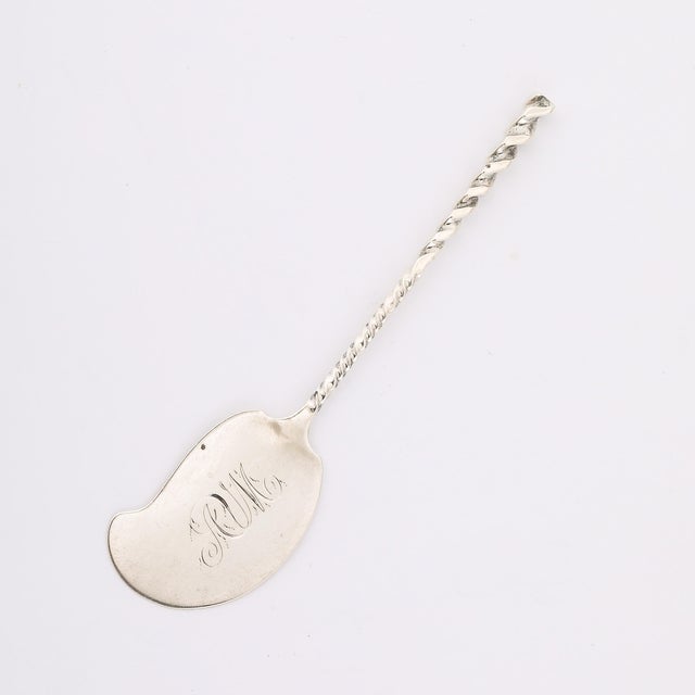 Late 19th Century Arts & Crafts Movement Sterling Silver Cheese Scoop Signed Whiting Manufacturing For Sale - Image 5 of 9