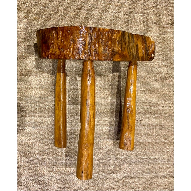 Vintage Sculptural Wood Stools, 1970s, Set of 2 For Sale - Image 6 of 13