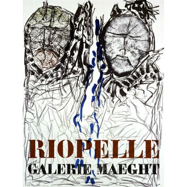 Artist: Jean-Paul Riopelle Country: Canada Title: Visage 1974 Original Lithograph Poster Size 27.50 x 21 inch Condition:...