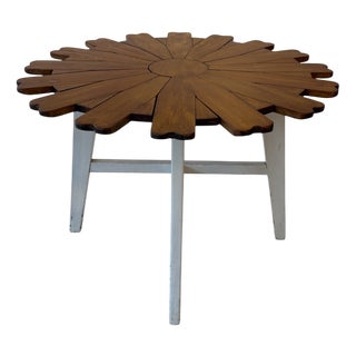Vintage Danish Outdoor Teak and Oak Dining Table, 1970s For Sale
