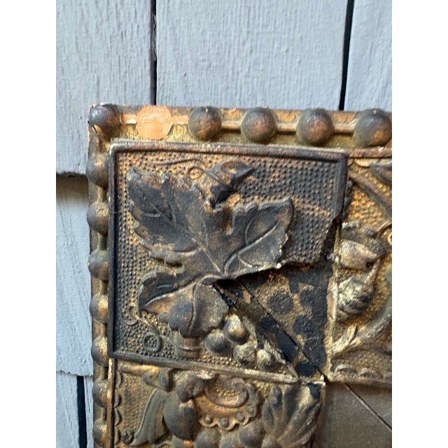 Beautiful late 19th century Victorian / Eastlake picture frame featuring richly embossed grapevine and foliate...
