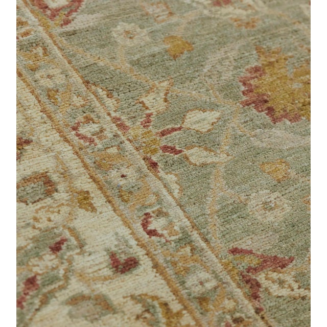 Light Gray 1990s Mansour Handwoven Wool Agra Inspired Rug For Sale - Image 8 of 8