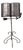 Italian Trompe l’Oeil Faux-Bamboo Iron Music Stand with Candlestick, Circa 1970s For Sale