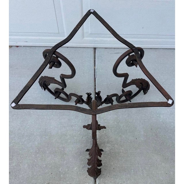French Art Nouveau Iron Coffee Table With Italian Carrara Marble Top, Late 19th C. For Sale - Image 15 of 18