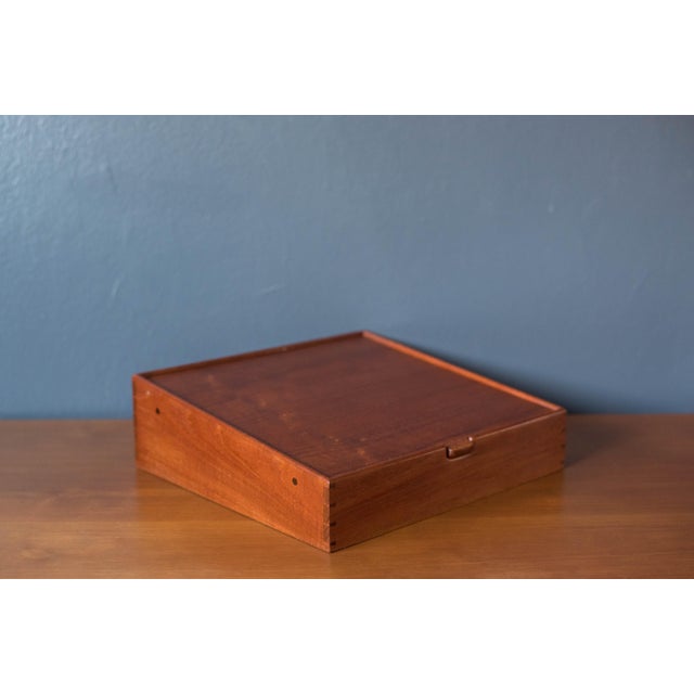 Mid century modern organizing trinket jewelry box designed by Ejner Larsen and Aksel Bender Madsen for cabinet maker Willy...