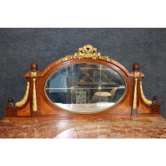 Rococo Late 19th Century Companion Pair of French Gilt Bronze Mounted De Cooene Freres Attr. Buffets For Sale - Image 3 of 17