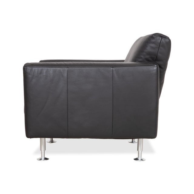 250 Leather Armchair Black by Rolf Benz For Sale - Image 12 of 14
