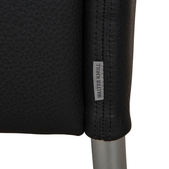 Black Jason Armchair in Black Leather from Walter Knoll / Wilhelm Knoll For Sale - Image 8 of 12