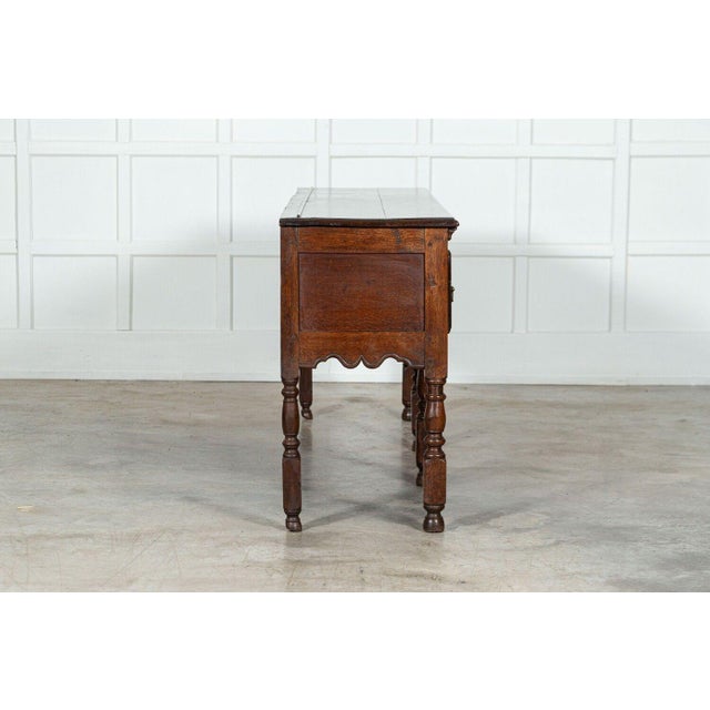 Large 18th Century English Oak Dresser, 1780s For Sale - Image 9 of 17