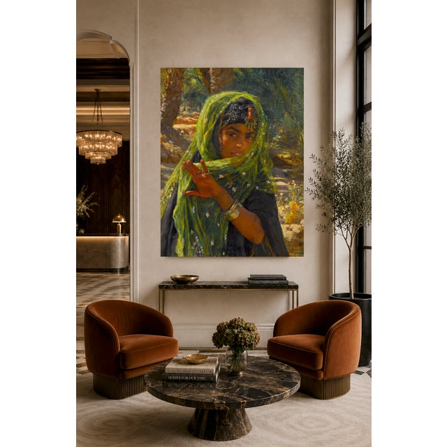 Not Yet Made - Made To Order Atelier Aria Lumae Etienne Dinet 1901 Orientalist North African Bedouin Girl Fine Art Gallery Board Print 30 X 40 For Sale - Image 5 of 17