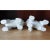 Large Mirrored Blanc De Chine Guardian Lions - Pair of Dehua Foo Dogs For Sale - Image 10 of 10