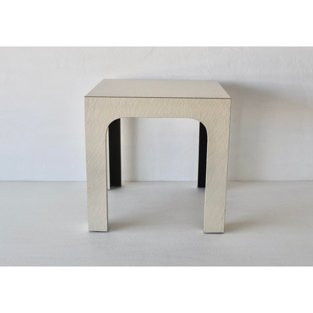 Modern Off- White End Table For Sale - Image 9 of 15