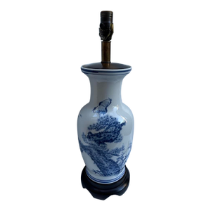 Blue and White Chinese Porcelain Vase Lamp