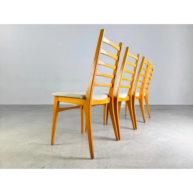 Vintage Chairs in Bouclé, 1960s, Set of 4 For Sale - Image 4 of 12