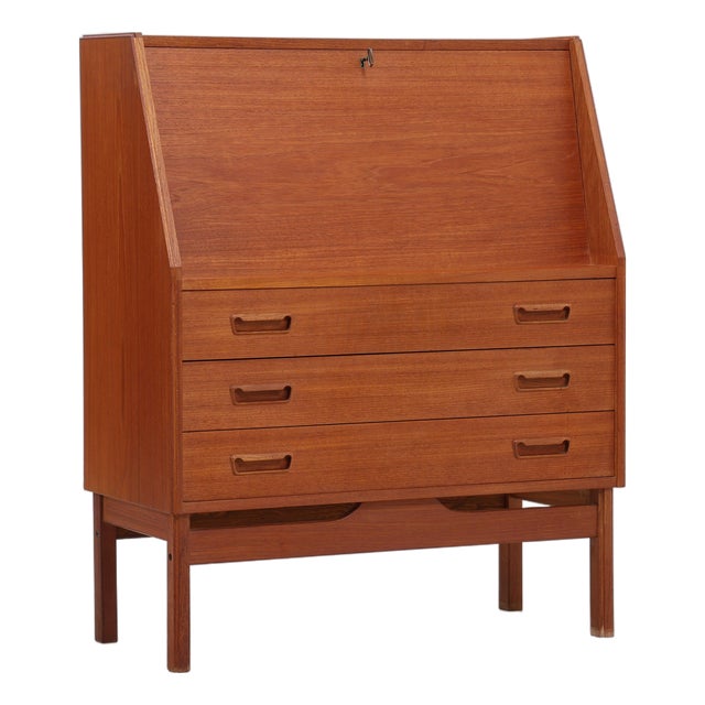 Vintage Danish Secretaire in Teak from Dyrlund For Sale