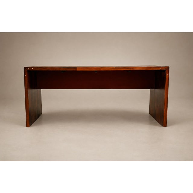 Jorge Zalszupin Foldable Patchwork Rosewood Desk & File Cabinet by L’Atelier, 1960s For Sale - Image 9 of 18