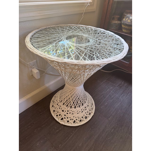 Mid Century, Russell Woodard Vintage Tall Hourglass Side Table, Attrbuted For Sale - Image 10 of 12
